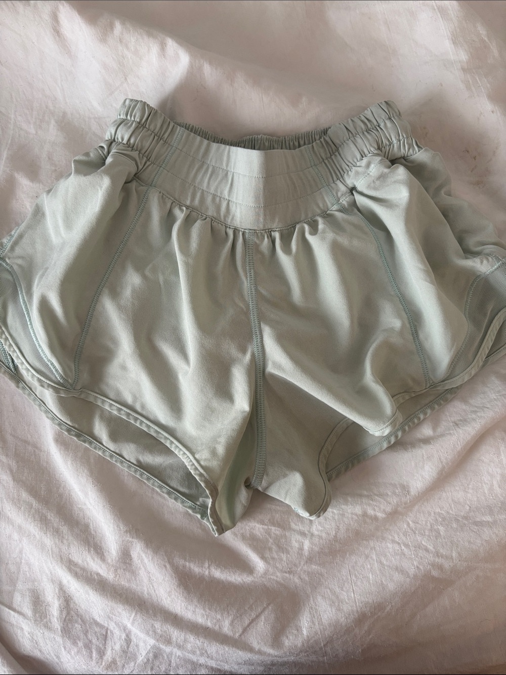lululemon athletica Mint Green Low Waist Running Shorts 2 inch